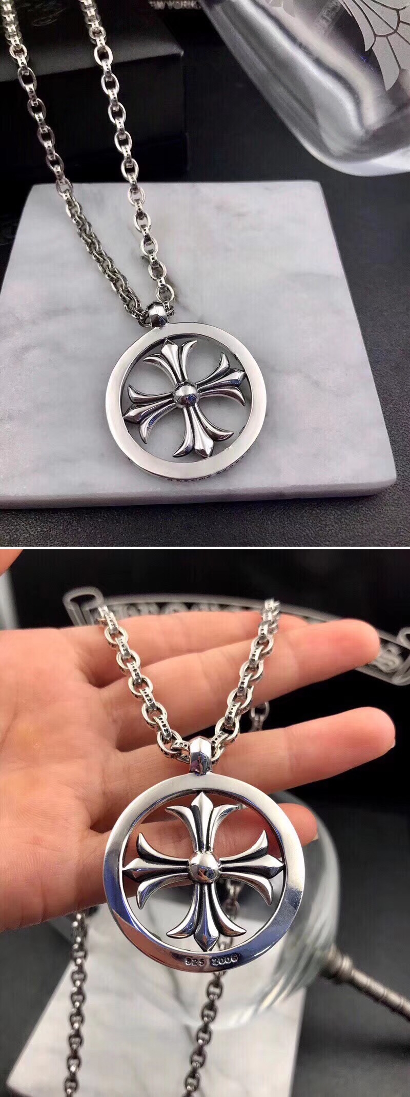 크롬하츠 2022 스텔링 실버 목걸이 AC109 JASON