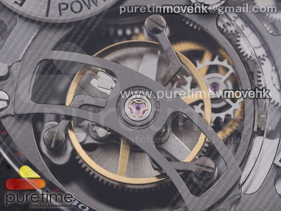 휴블럿 빅뱅 투어빌론 킹 45mm PVD 블랙 스켈레톤 다이얼 | Big Bang Tourbillon King 45mm PVD MJF Best Edition Skeleton Dial on Black Rubber Strap