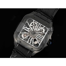 까르띠에 산토스  스켈레톤 PVD 블랙 스켈레톤 다이얼