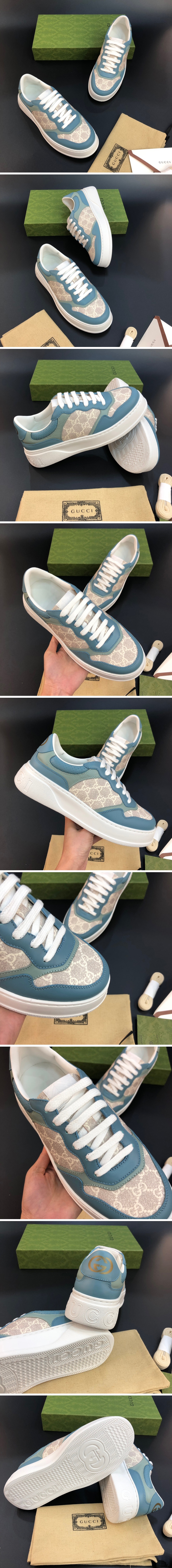 [GUCCI] 구찌 남성 여성 스니커즈 운동화 GG 엠보스드 로우탑 스니커즈 17430445, SE410, PMD, 홍콩명품신발,구찌신발,남자,무브타임,MOVETIME