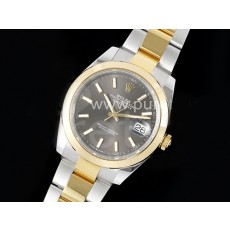 [홍콩명품시계.ROLEX] 로렉스 롤렉스 데이저스트 41mm 904L스틸 실버/옐로우골드 그레이 다이얼, 무브타임,남자명품시계,워치,중년남자,SA,명품시계