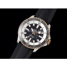 [홍콩명품시계.BREITLING] 브라이틀링 슈퍼오션 오토매틱 42mm 로즈골드 블랙 다이얼, 남자명품시계,구매대행,럭셔리,고무밴드