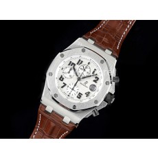 [홍콩명품시계.AUDEMARS PIGUET] 오데마피게 로얄오크 오프쇼어 42mm 사파리 크로노 화이트 다이얼, 남자명품시계,워치,중년남자,SA,명품시계,가죽밴드