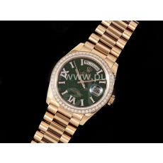 [홍콩명품시계.ROLEX] 롤렉스 데이데이트 36mm 로즈골드 다이아몬드 베젤 그린스톤 다이얼, 레플리카,명품직구,구매대행,럭셔리,남자명품시계,워치,중년남자