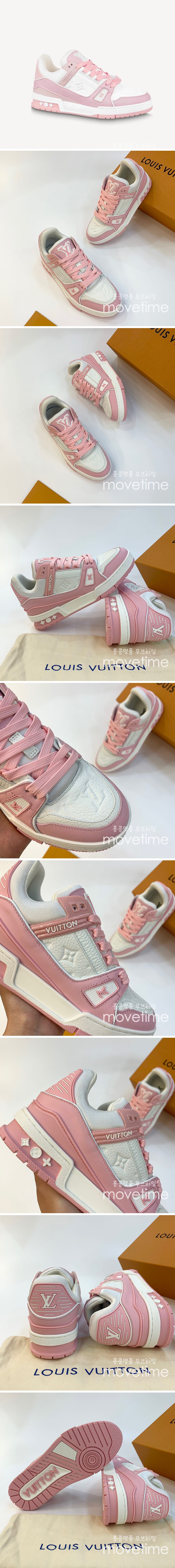 [홍콩명품.LOUIS VUITTON] 루이비통 23SS LV 트레이너 스니커즈 (핑크), SE1948, PMD, 무브타임사이트,인터넷명품쇼핑몰,남자명품,슈즈,신발