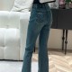 [홍콩명품.CHANEL] 샤넬 23SS 로고 2버튼 데님 팬츠 진 청바지, BM10242, TBG, 홍콩명품가방,명품쇼핑몰,크로스백,핸드백,구매대행,무브타임