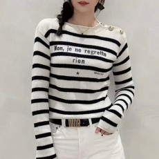 [홍콩명품,Christian Dior] 디올 23SS 로고 여성 스트라이프 니트 스웨터 (화이트), BM10324, KB, 홍콩명품가방,명품쇼핑몰,크로스백,핸드백,구매대행,무브타임