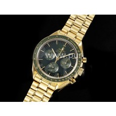 [홍콩명품시계.OMEGA] 오메가 스피드마스터 크로노그래프 옐로우골드 그린 다이얼