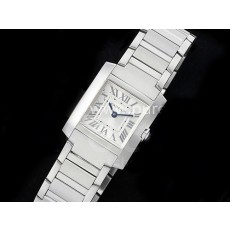 [홍콩명품시계.CARTIER] 까르띠에 탱크 프랑세스 스몰 스테인레스스틸 화이트 다이얼, 쿼츠버전