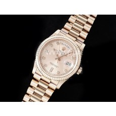 [홍콩명품시계.ROLEX] 로렉스 데이데이트 36mm 로즈골드 8 포인트 로즈골드 다이얼