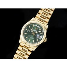 [홍콩명품시계.ROLEX] 로렉스 데이데이트 36mm 옐로우골드 그린 다이얼