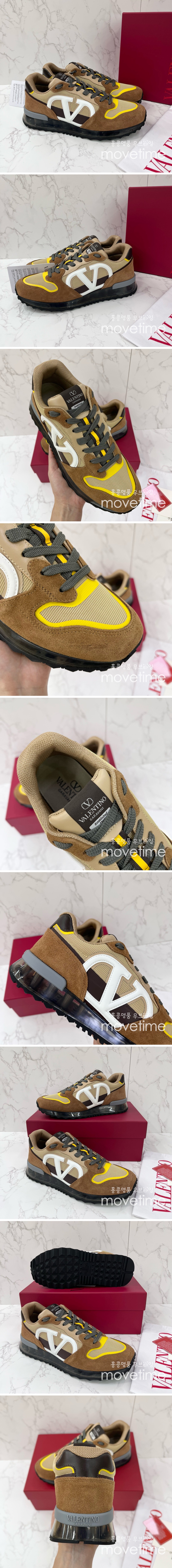 [홍콩명품.Valentino] 발렌티노 24SS 로고 VLOGO PACE 스니커즈 운동화 (브라운-베이지-노랑), SE2466, PMD, 홍콩명품쇼핑몰,무브타임,악세사리,잡화,생활용품