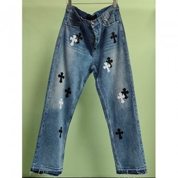 [홍콩명품.Chrome Hearts] 크롬하츠 24SS 로고 데님 팬츠 진 청바지, BM12358, JL, 홍콩명품의류,구매대행,온라인명품