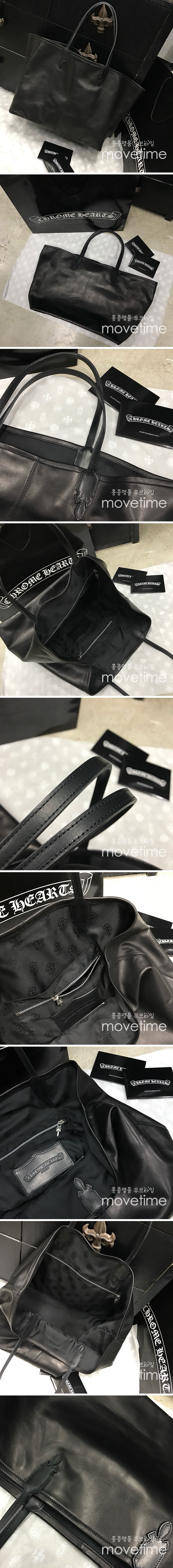 [홍콩명품.Chrome Hearts] 크롬하츠 24SS 로고 램스킨 토트백 핸드백 가방 (블랙), BGM2622, CR1, 홍콩명품가방,명품쇼핑몰,크로스백,핸드백,구매대행,무브타임