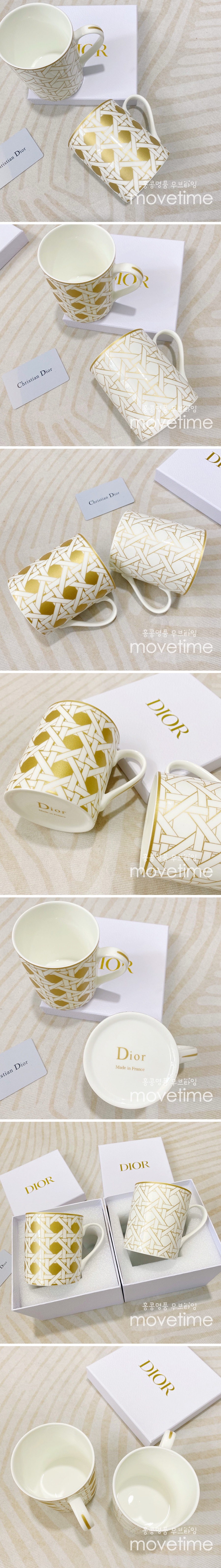 [홍콩명품,Christian Dior] 디올 24SS 로고 도자기 티컵 커피컵 세트, ET2171, ZAKKA, 명품접시,와인잔,키홀더,내의,양말,가구주변기기