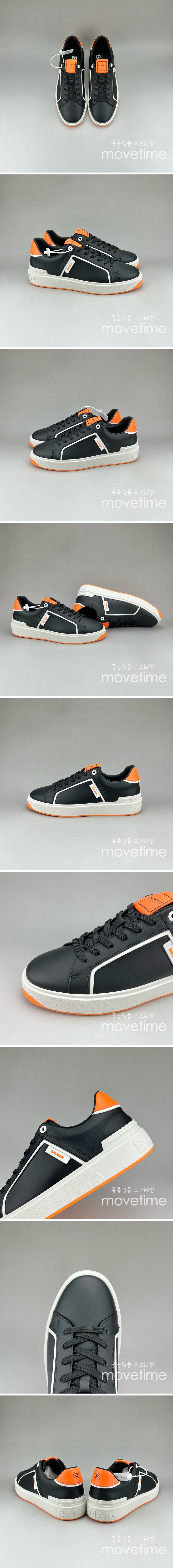 [홍콩명품.BALMAIN] 발망 24SS 로고 레더 가죽 스니커즈 운동화 (블랙), SE2723, S3, 명품스니커즈,운동화,구두,로퍼,하이탑,신발