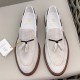 [홍콩명품.Brunello Cucinelli ] 브루넬로쿠치넬리 24SS 로고 레더 가죽 로퍼 구두 (베이지), SE2906, S2, 명품스니커즈,운동화,구두,로퍼,하이탑,신발