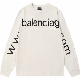 [홍콩명품.BALENCIAGA] 발렌시아가 24SS 로고 프린트 오버핏 긴팔 티셔츠 (2컬러), BM15442, JU, 홍콩명품의류,구매대행,온라인명품