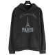 [홍콩명품.BALENCIAGA] 발렌시아가 24SS 로고 그래픽 프린트 워싱 후드 티셔츠 (블랙), BM16622, JU, 홍콩명품의류,구매대행,온라인명품
