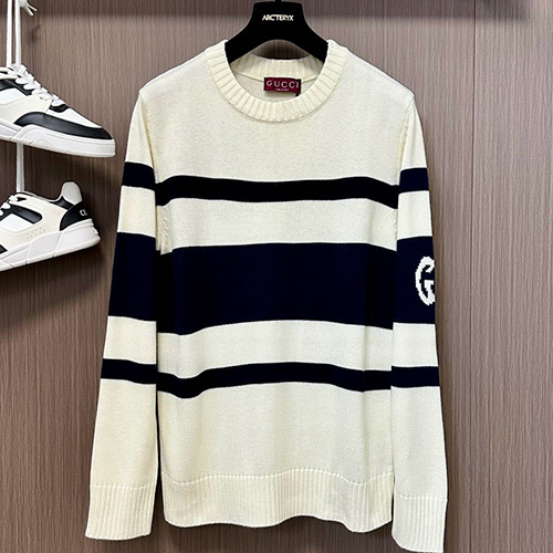 [홍콩명품.Gucci] 구찌 24SS 로고 스트라이프 니트 스웨터 (3컬러), BM16940, JU, 홍콩명품의류,구매대행,온라인명품