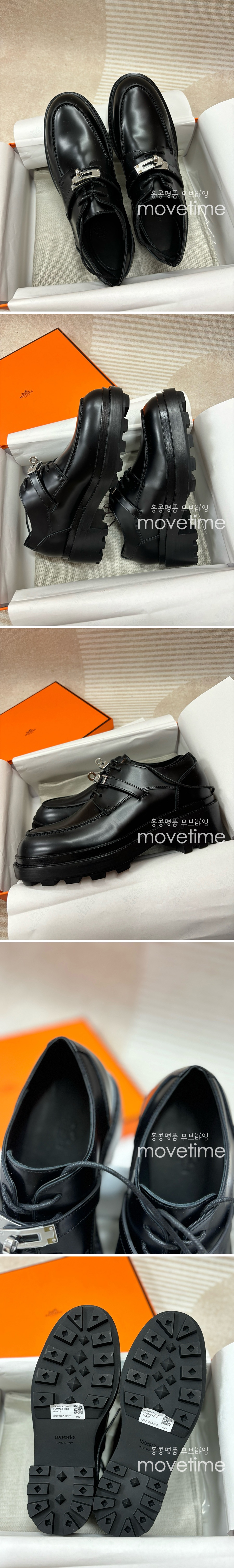 [홍콩명품.Hermes] 에르메스 24SS 로고 KELLY 워커 구두 (블랙-은장), SE4276, H3, 명품스니커즈,운동화,구두,로퍼,하이탑,신발