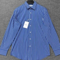 [홍콩명품.BALENCIAGA] 발렌시아가 25SS 로고 스트라이프 남방 셔츠 (블루), BM19427, JQ, 홍콩명품의류,구매대행,온라인명품