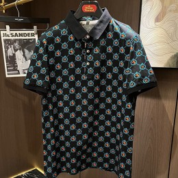 [홍콩명품.Hermes] 에르메스 25SS 로고 패턴 카라 폴로 반팔 티셔츠 (2컬러), BM19474, G5, 홍콩명품의류,구매대행,온라인명품
