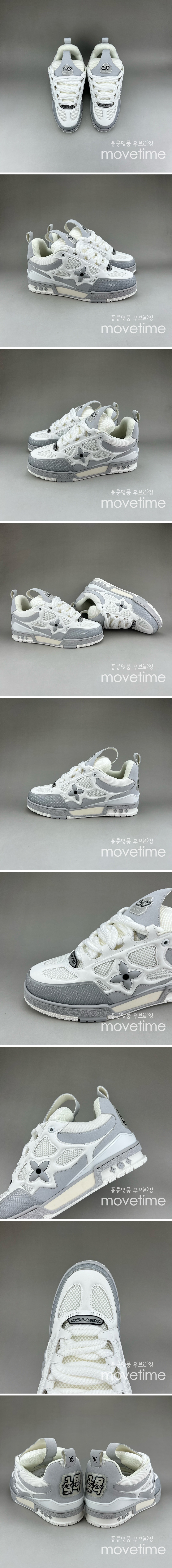 [홍콩명품.LOUIS VUITTON] 루이비통 25SS 로고 SKATE 스니커즈 운동화 (화이트-그레이), SE4627, S3, 명품스니커즈,운동화,구두,로퍼,하이탑,신발