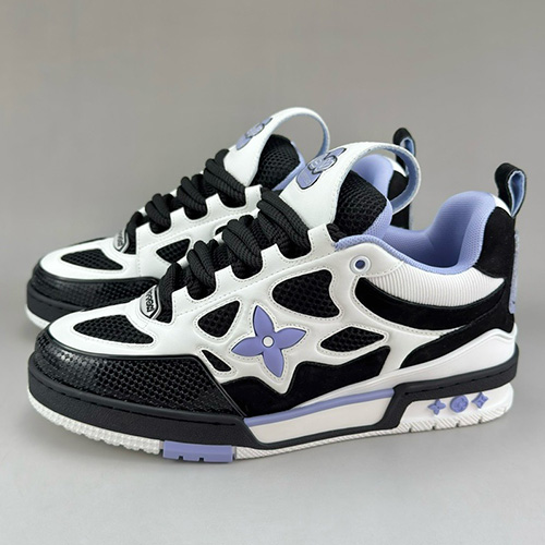 [홍콩명품.LOUIS VUITTON] 루이비통 25SS 로고 남여 SKATE 스니커즈 운동화 (블랙-화이트-퍼플), SE4634, S3, 명품스니커즈,운동화,구두,로퍼,하이탑,신발