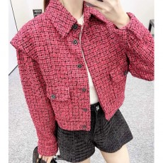 [홍콩명품.CHANEL] 샤넬 25SS 로고 여성 카라 트위드 자켓 (레드), BM19546, PG, 홍콩명품의류,구매대행,온라인명품