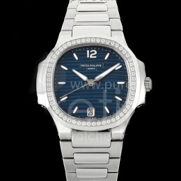[홍콩명품시계.PATEK PHILIPPE] 파텍필립 노틸러스 7118 여성용 다이아몬드 베젤 35mm 블루 다이얼