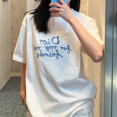 [홍콩명품,Christian Dior] 디올 25SS 로고 자수 반팔 티셔츠 (2컬러), BM19637, KB, 홍콩명품의류,구매대행,온라인명품