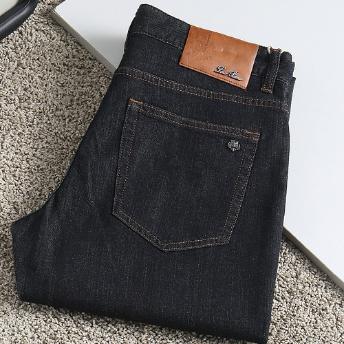 [홍콩명품.Loro Piana] 로로피아나 25SS 로고 데님 팬츠 진 청바지 (블랙), BM19658, HH, 홍콩명품의류,구매대행,온라인명품