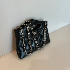 [홍콩명품.CHANEL] 샤넬 25SS 로고 퀄팅 레더 가죽 토트백 크로스백 (블랙-은장), BGM4667, BC, 홍콩명품가방,명품쇼핑몰,크로스백,핸드백,구매대행