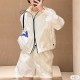 [홍콩명품.Burberry] 버버리 25SS 프로섬로고 여성 후드 바람막이 자켓 + 쇼츠 반바지 상하의 세트 (아이보리), BM19769, BR, 홍콩명품의류,구매대행,온라인명품