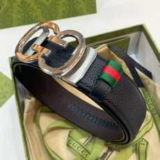 [홍콩명품.Gucci] 구찌 25SS 로고 레더 가죽 자동 벨트 (블랙-은장), 3.5cm, BT1398, BRB, 명품레플리카,인터넷쇼핑몰,남자명품,해외직구