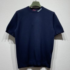 [홍콩명품.Gucci] 구찌 25SS 로고 니트 반팔 티셔츠 (네이비), BM19796, KB, 홍콩명품의류,구매대행,온라인명품