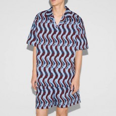 [홍콩명품.Gucci] 구찌 25SS 로고 패턴 반팔 남방 셔츠 + 쇼츠 반바지 상하의 세트 (블루), BM19821, KB, 홍콩명품의류,구매대행,온라인명품