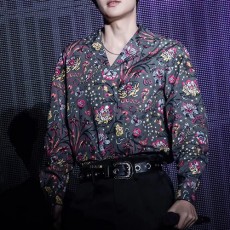 [홍콩명품.Gucci] 구찌 25SS 로고 플라워 패턴 반팔 남방 셔츠 + 쇼츠 반바지 상하의 세트 (다크그레이), BM19822, KB, 홍콩명품의류,구매대행,온라인명품