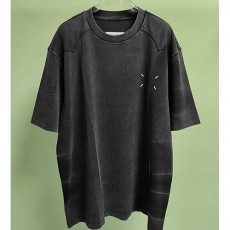 [홍콩명품.Maison Margiela] 메종마르지엘라 25SS 로고 워싱 반팔 티셔츠 (블랙), BM19861, JL, 홍콩명품의류,구매대행,온라인명품
