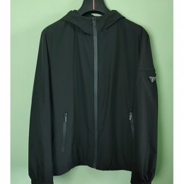 [홍콩명품,PRADA] 프라다 25SS 삼각로고 후드 바람막이 자켓 (블랙), BM19883, JL, 홍콩명품의류,구매대행,온라인명품