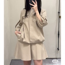 [홍콩명품.LOEWE] 로에베 25SS 로고 여성 라운드넥 원피스 (베이지), BM19918, TBG, 홍콩명품의류,구매대행,온라인명품