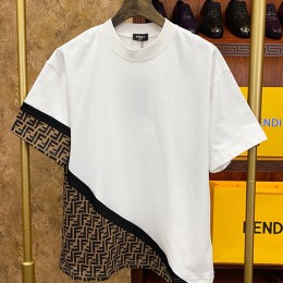 [홍콩명품,FENDI] 펜디 25SS 로고 FF패턴 반팔 티셔츠 (화이트), BM19994, S1F, 홍콩명품의류,구매대행,온라인명품