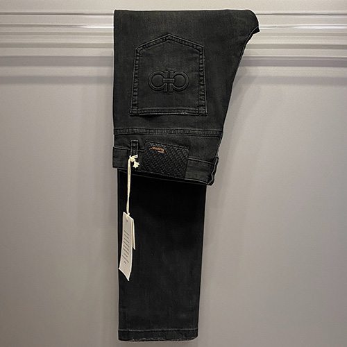 [홍콩명품.FERRAGAMO] 페레가모 25SS 로고 데님 팬츠 진 청바지 (블랙), BM20010, JU, 홍콩명품의류,구매대행,온라인명품