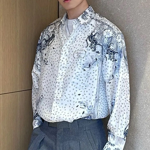 [홍콩명품,Christian Dior] 디올 25SS 로고 플라워 패턴 남방 셔츠 (화이트), BM20148, KB, 홍콩명품의류,구매대행,온라인명품