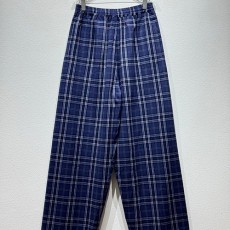 [홍콩명품.BALENCIAGA] 발렌시아가 25SS 로고 체크패턴 오버핏 팬츠 바지 (블루), BM20151, KB, 홍콩명품의류,구매대행,온라인명품