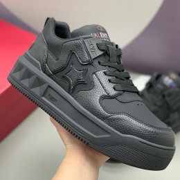 [홍콩명품.Valentino] 발렌티노 25SS 로고 남여 레더 가죽 스니커즈 운동화 (블랙), SE4717, PMD, 명품스니커즈,운동화,구두,로퍼,하이탑,신발