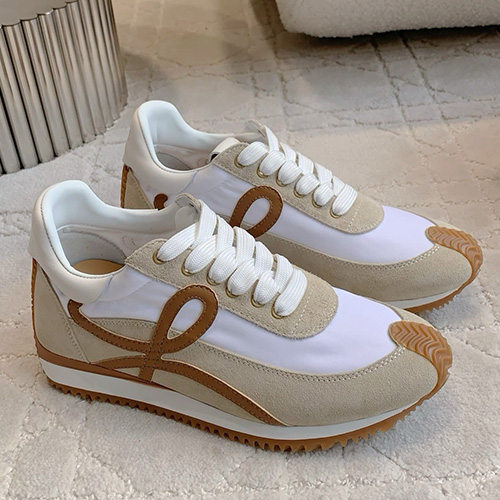 [홍콩명품.LOEWE] 로에베 25SS 로고 남여 레더 가죽 스니커즈 운동화 (화이트-베이지), SE4721, ALW, 명품스니커즈,운동화,구두,로퍼,하이탑,신발