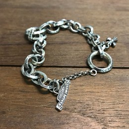 [가격문의][홍콩명품.Chrome Hearts] 크롬하츠 25SS 로고 925실버 팔찌, ET2860, CR1, 홍콩명품의류,구매대행,온라인명품