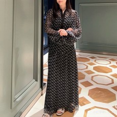 [홍콩명품.Gucci] 구찌 25SS 로고 여성 GG수프림 블라우스 셔츠 + 미디 스커트 상하의 세트 (블랙), BM20365, TBG, 홍콩명품의류,구매대행,온라인명품